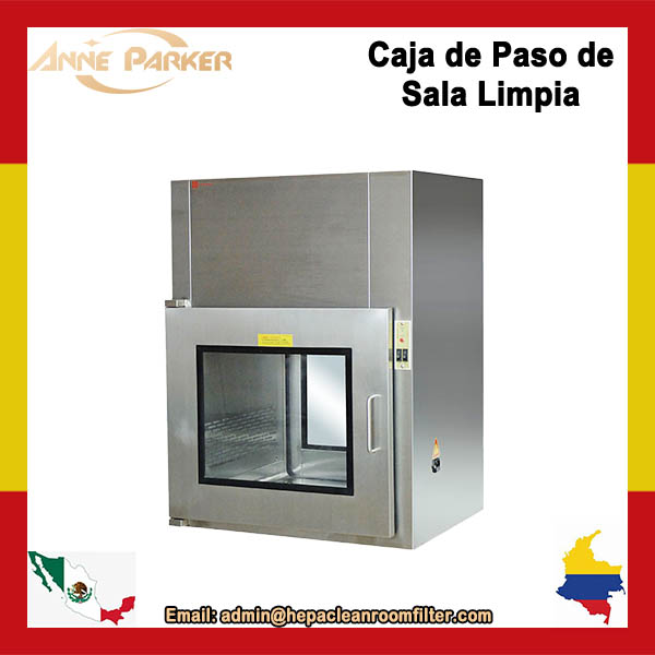 Caja de paso dinámica para sala limpia de laboratorio de microbiología